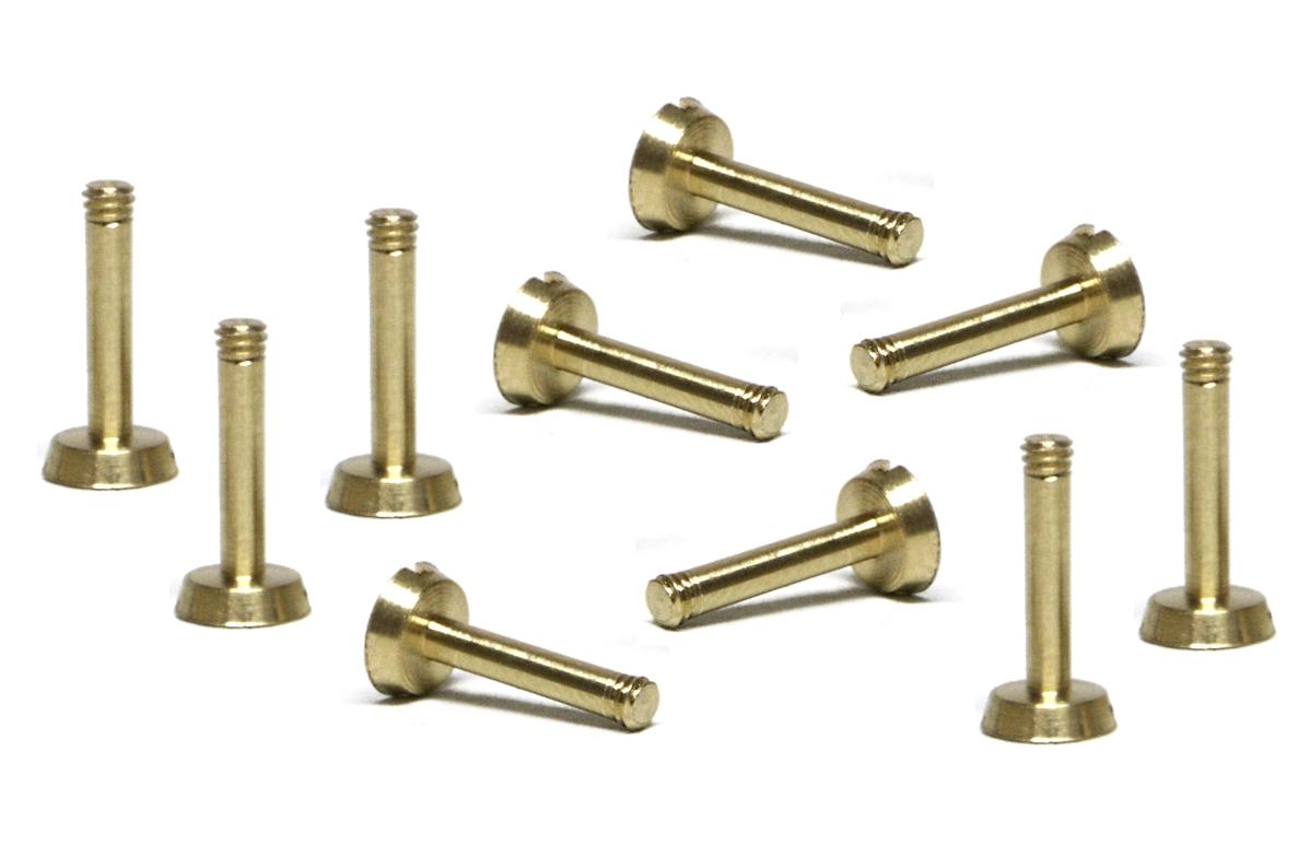 Slot.it - Reggio Emilia - Metric screw M2x9mm, brass, large head (10x) - CH125