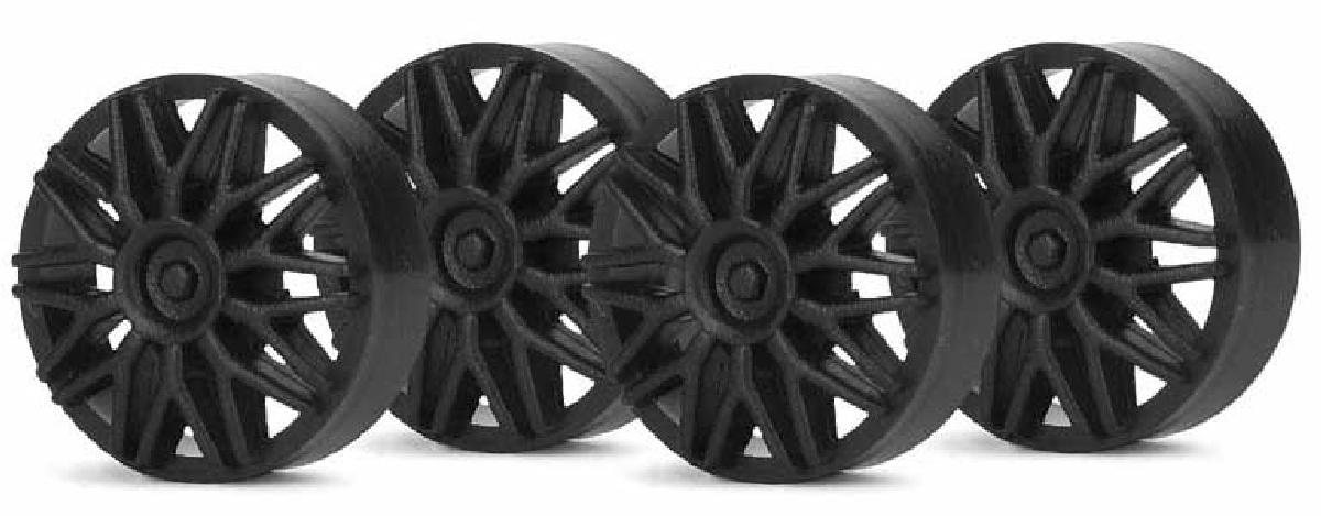 Slot.it - Reggio Emilia - Wheel insert, BBS type, black, for Ø15,8mm wheels (4x) - PA03b