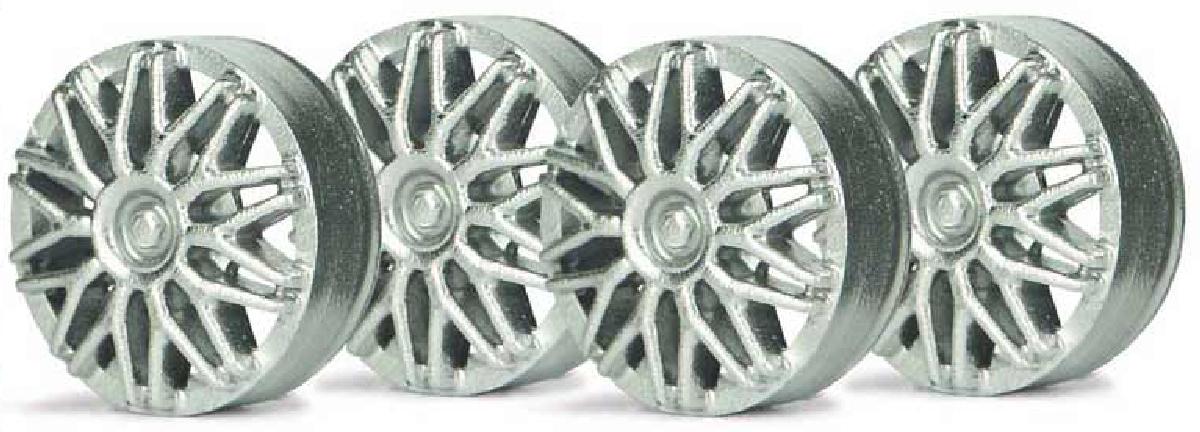 Slot.it - Reggio Emilia - Wheel insert, BBS type, silver, for Ø15,8mm wheels (4x) - PA03s