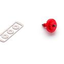 Slot.it - Reggio Emilia - Plastic bevel gear Z25/Z15 with shaft and spacers - red - PGI2515-bg