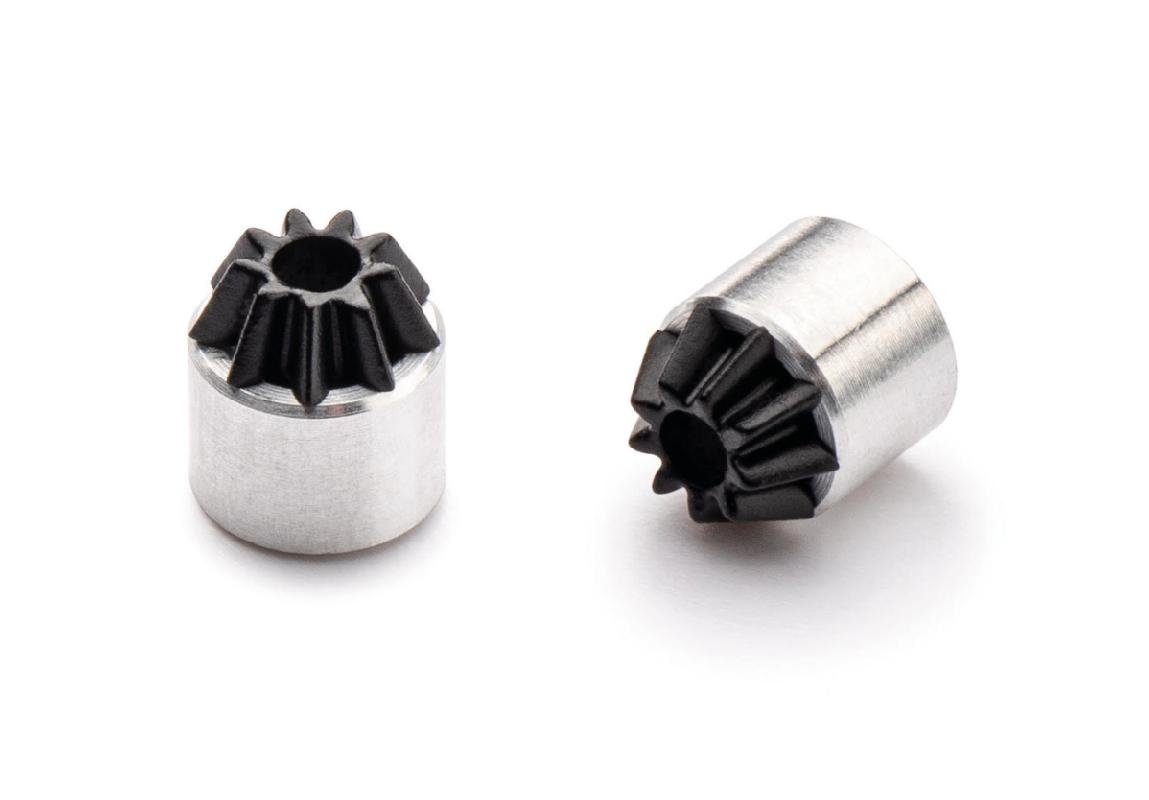 Slot.it - Reggio Emilia - 9 tooth Ø4.2mm bevel pinion, internal Ø:2mm, plastic, (2x) - PPI429o20-bg