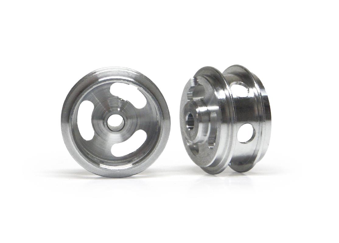 Slot.it - Reggio Emilia - Aluminum Ø15.8x8.2x1.5mm wheels, M2 grub, double shoulder holed channel, 1g (2x) - ex PA24-Alh - W15808215AH