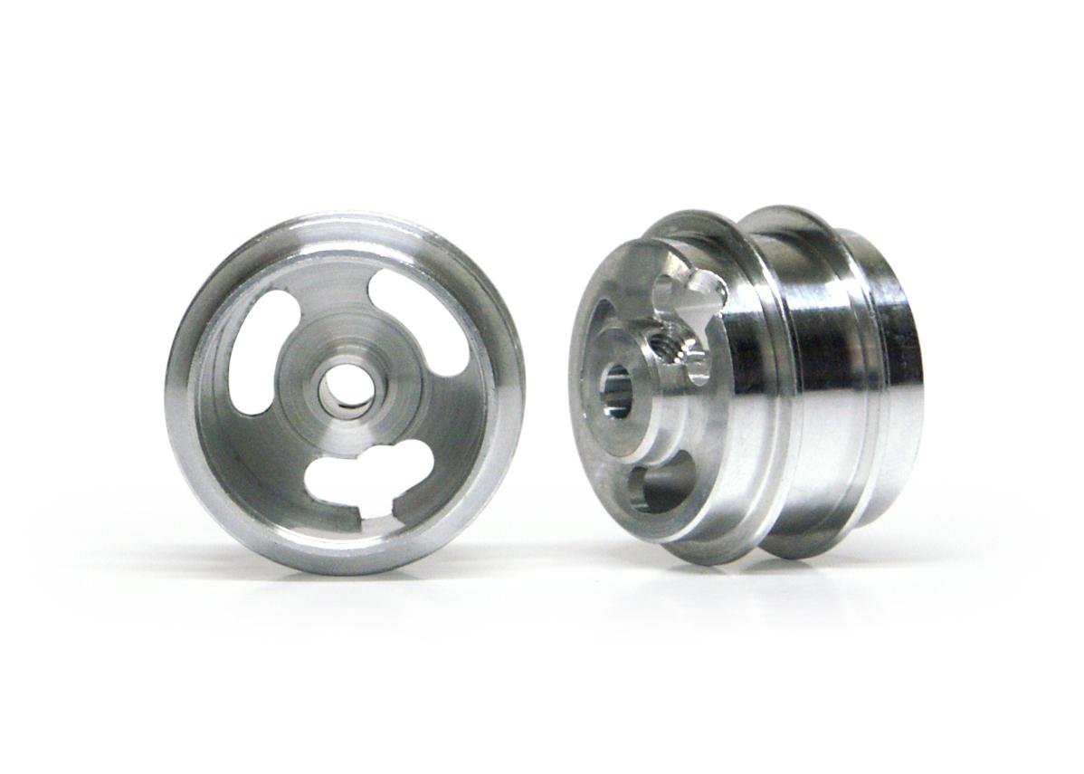 Slot.it - Reggio Emilia - Aluminum Ø15.8x10x1.5mm wheels, M2 grub, double should holed channel, 1.2g (2x) - ex PA49-Alh - W15810215AH