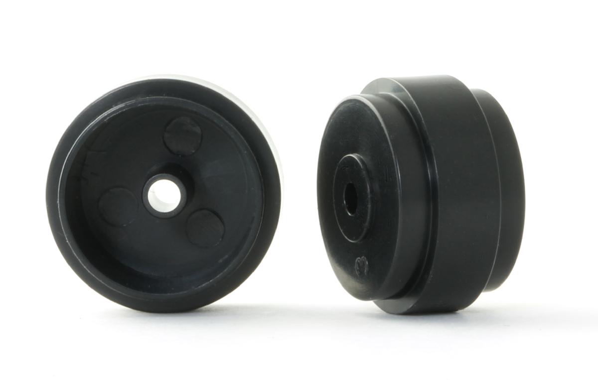 Slot.it - Reggio Emilia - Plastic ø17.3x10x0.5 light wheels black 0.85g (4x) - ex WH1179-Pl - W17310005P